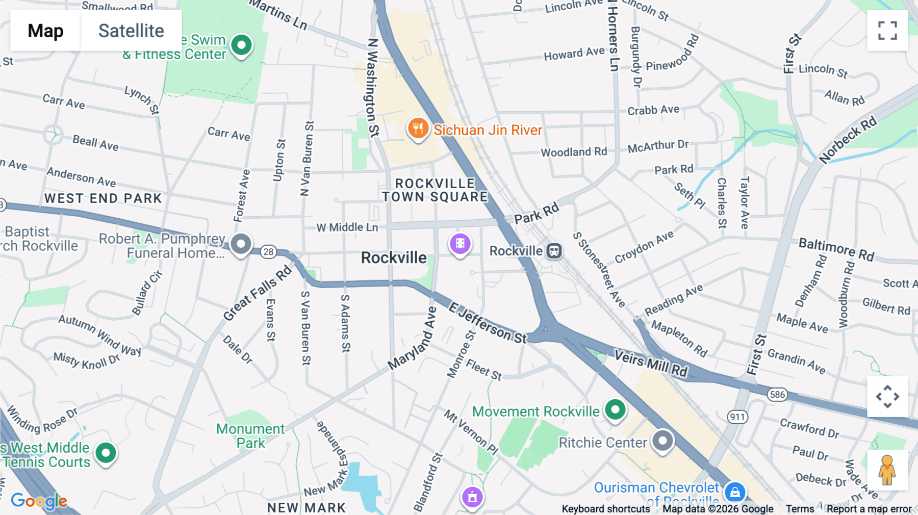 Click for interative map of 199 East Montgomery Avenue, 2nd Floor, Rockville