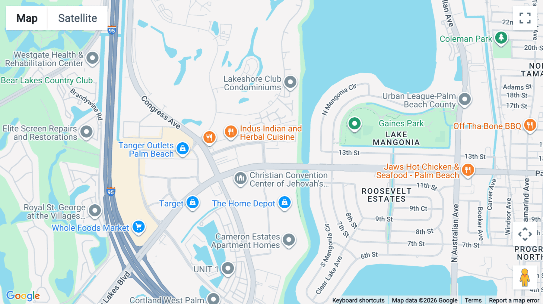 Click for interative map of 1555 Palm Beach Lakes Boulevard, 6th Floor, West Palm Beach