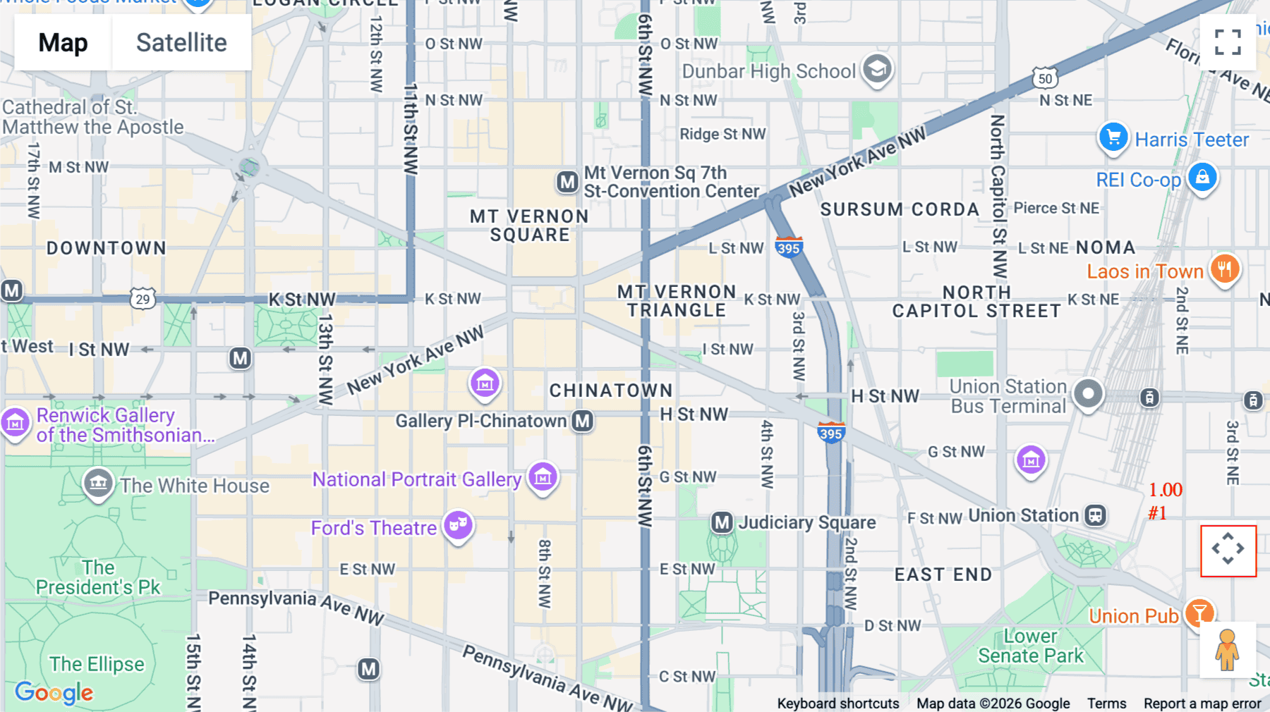 Click for interative map of 600 Massachusetts Avenue Northwest, Suite 250, Washington DC