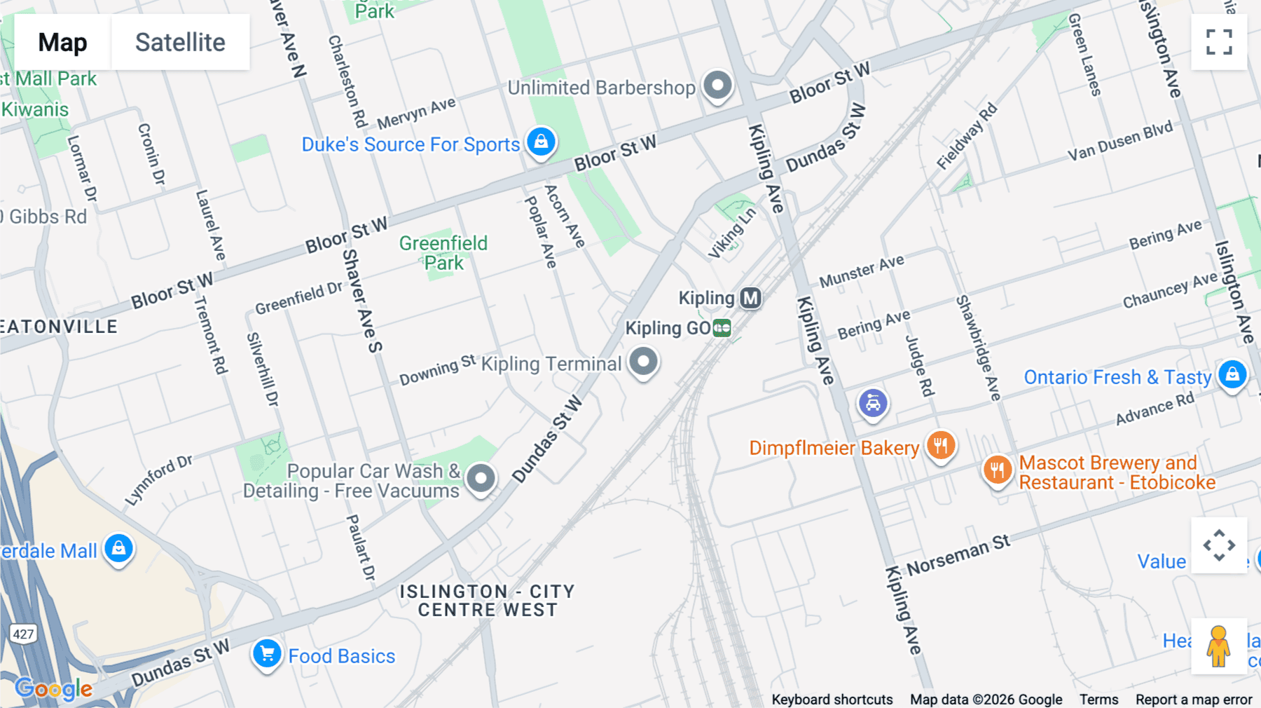 Click for interative map of 5343 Dundas Street West, Suite 601, Toronto