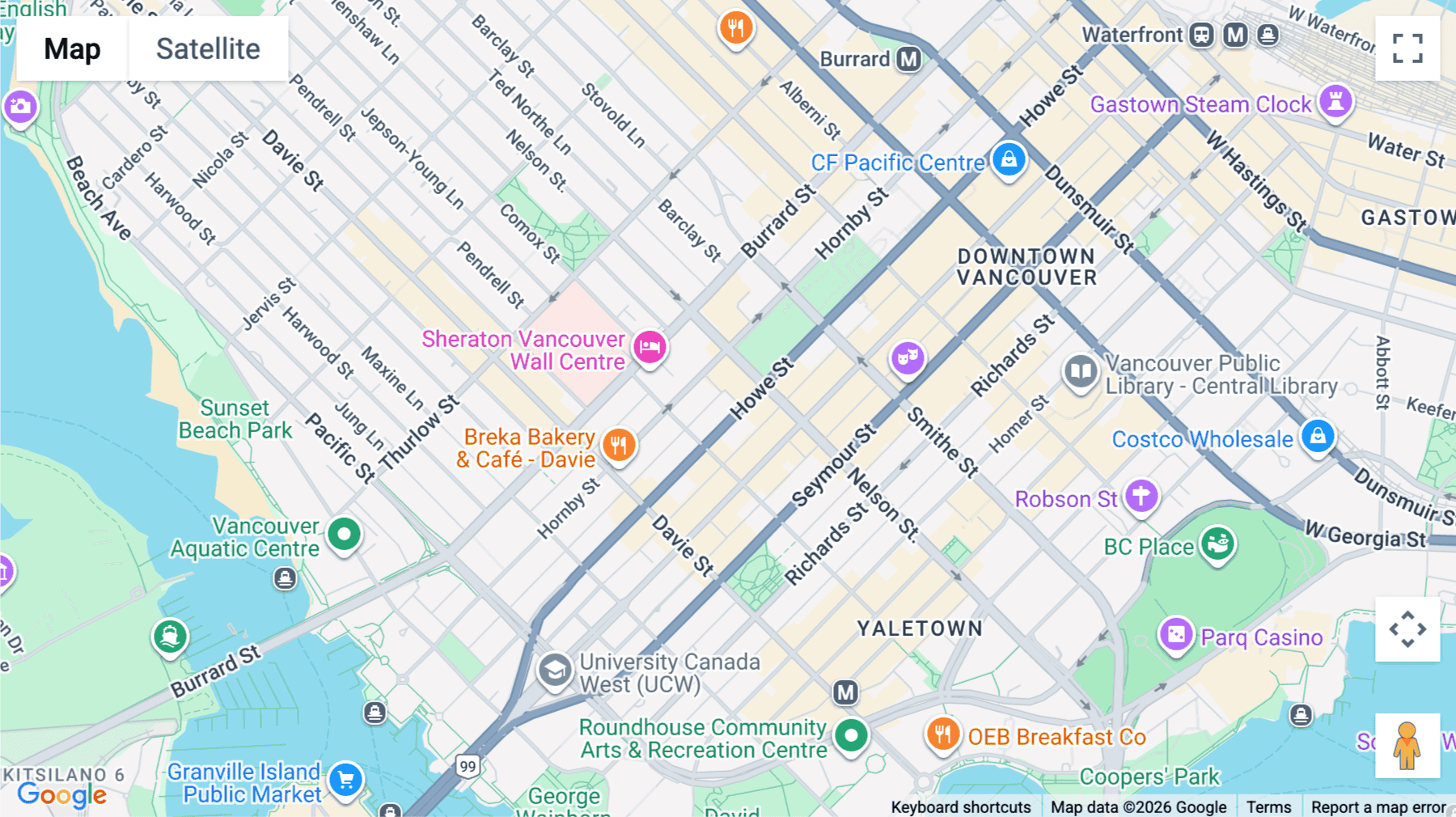 Click for interative map of 1045 Howe Street, 8th Floor, Vancouver