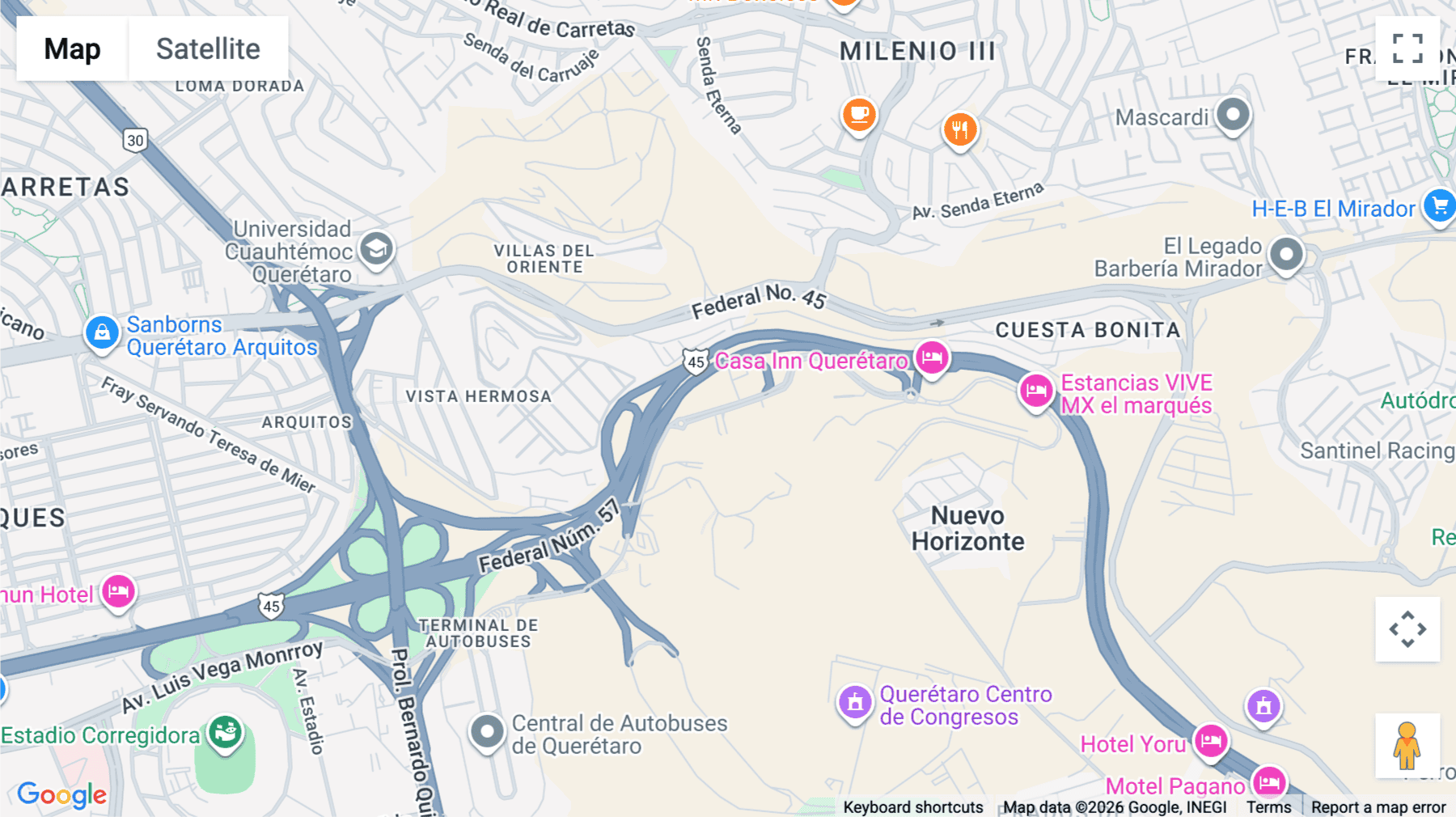 Click for interative map of 17, Avenida Paseo Monte Miranda Oriente, Piso 5, Santiago de Querétaro