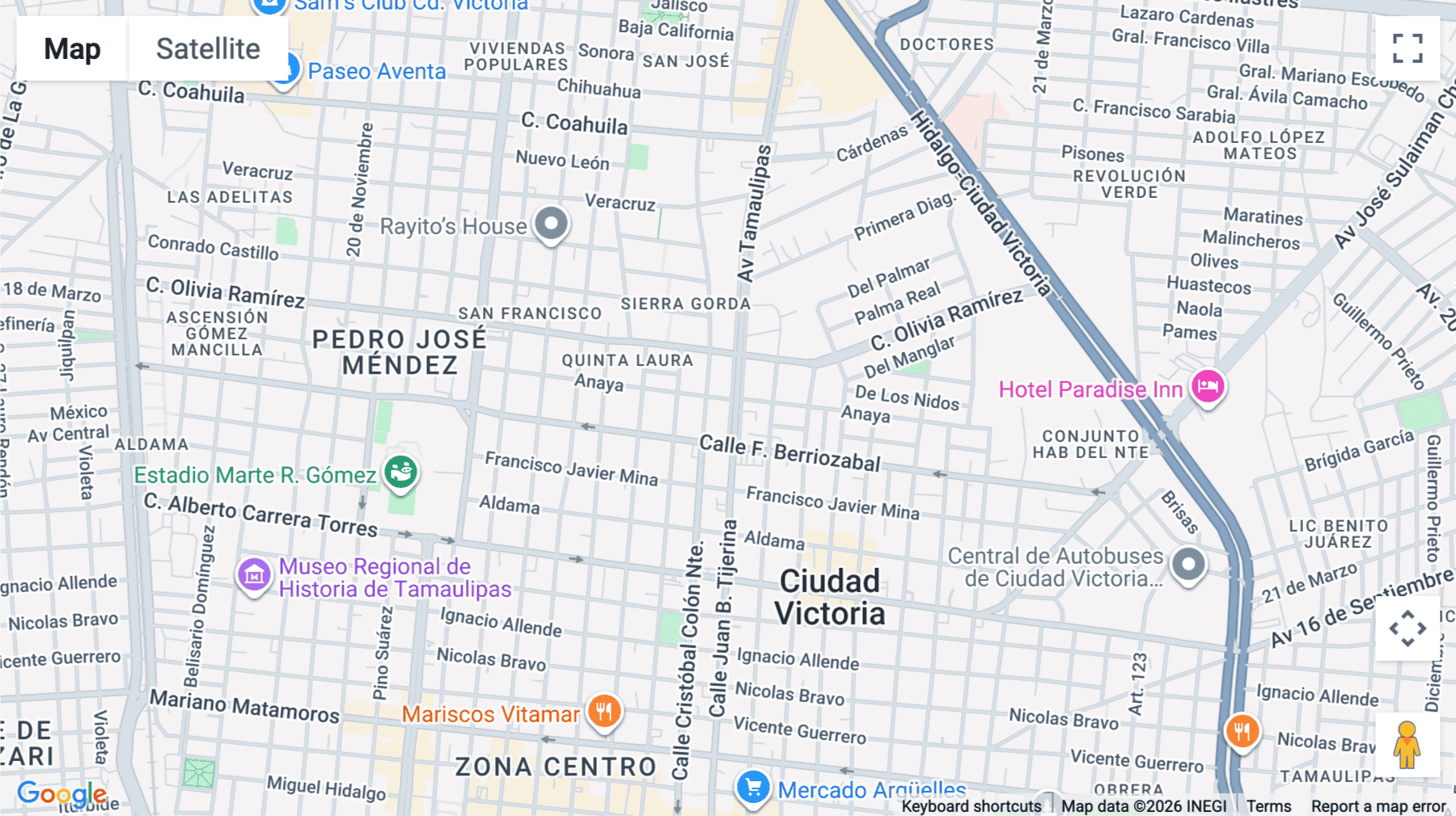 Click for interative map of Sinerdipia, Avenida Tamaulipas 1152, Colonia Quinta Laura, Ciudad Victoria