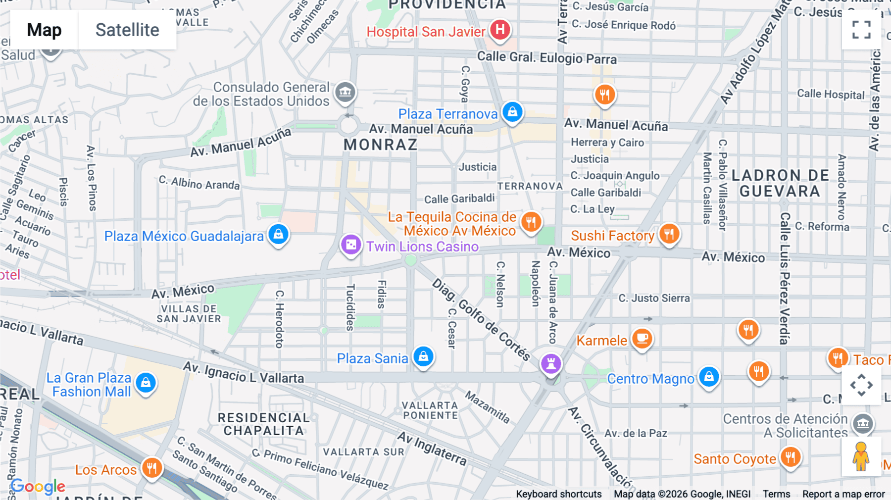 Click for interative map of 3040, Avenida México, Guadalajara
