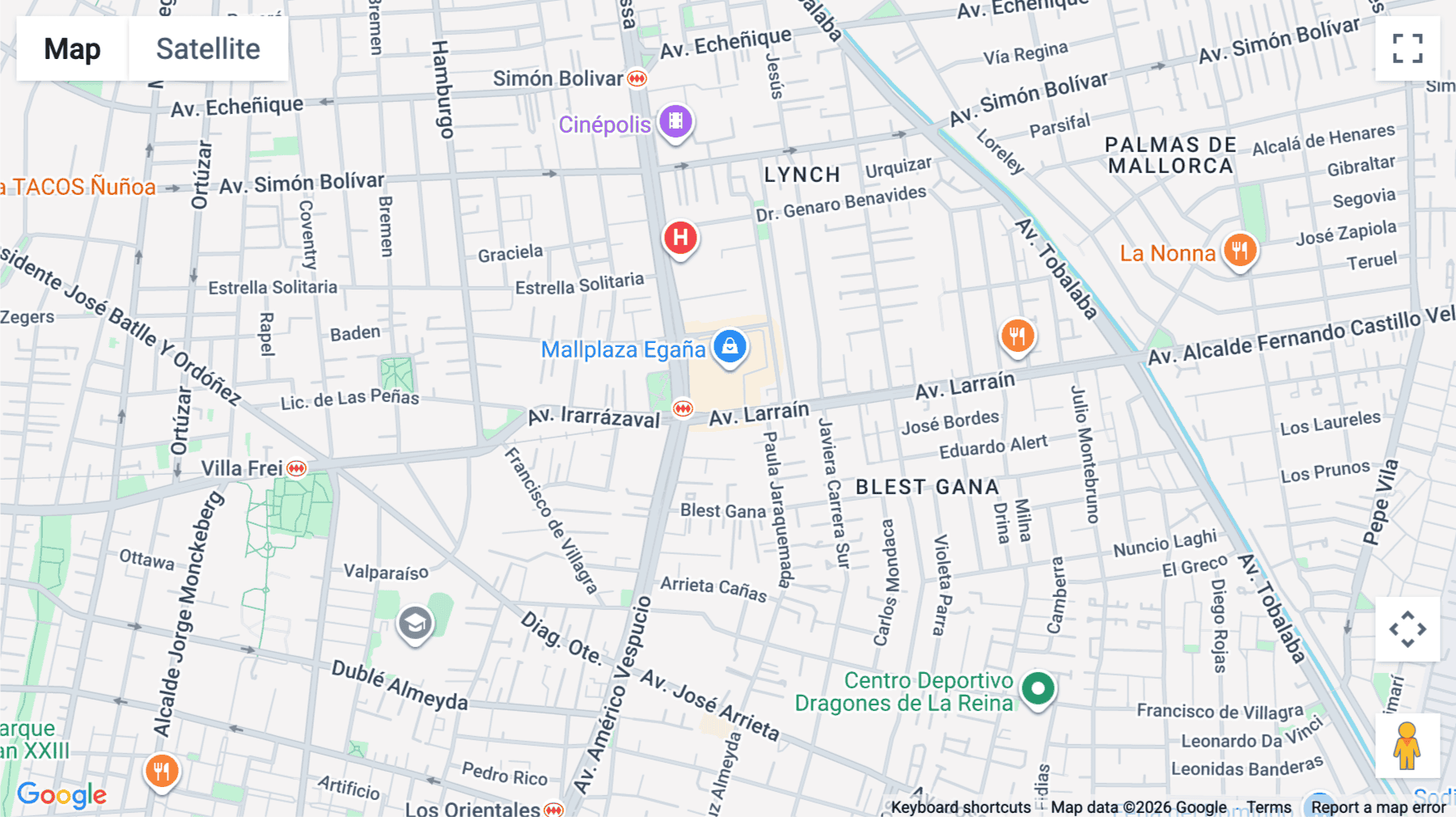 Click for interative map of 5862, Avenida Larraín, piso 13, Santiago