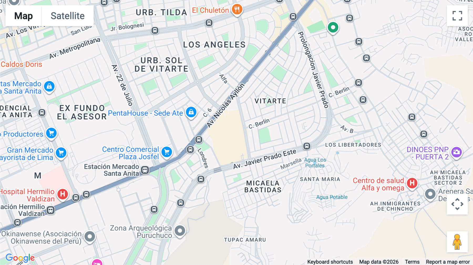 Click for interative map of Real Plaza Puruchuco, Avenida Prolongación Javier Prado Este 8680, Ate, Lima