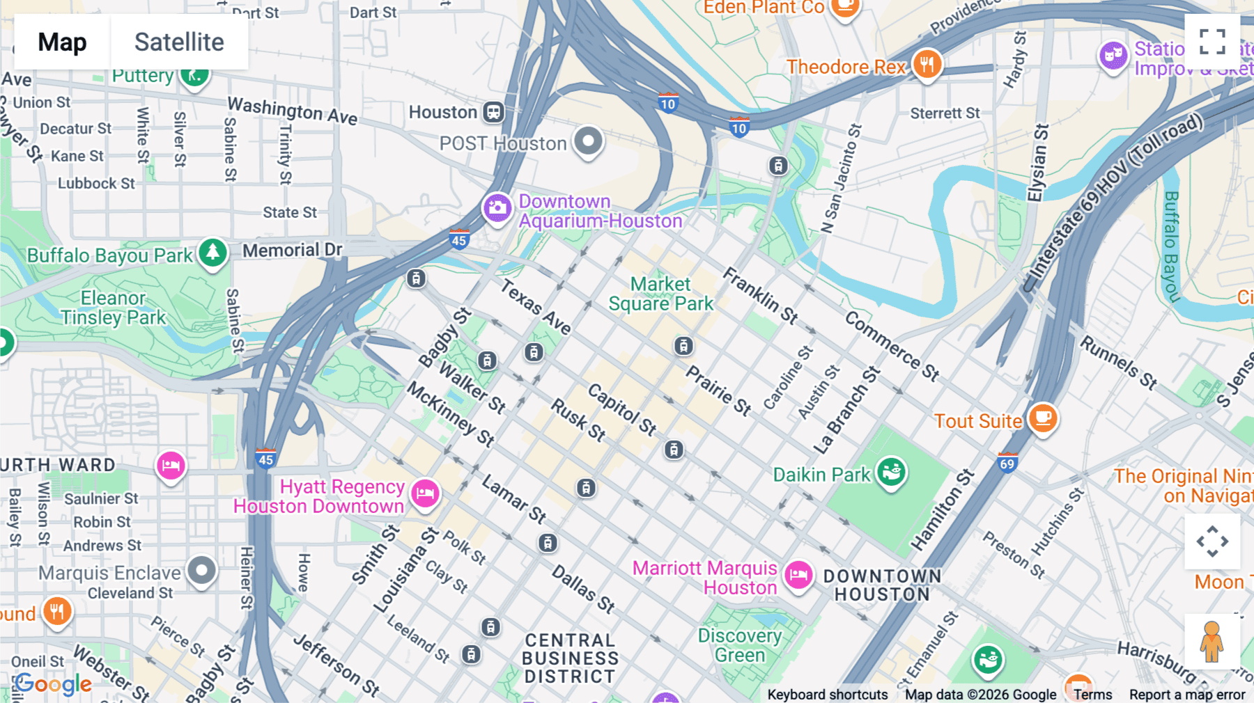 Click for interative map of 717 Texas Avenue, Houston