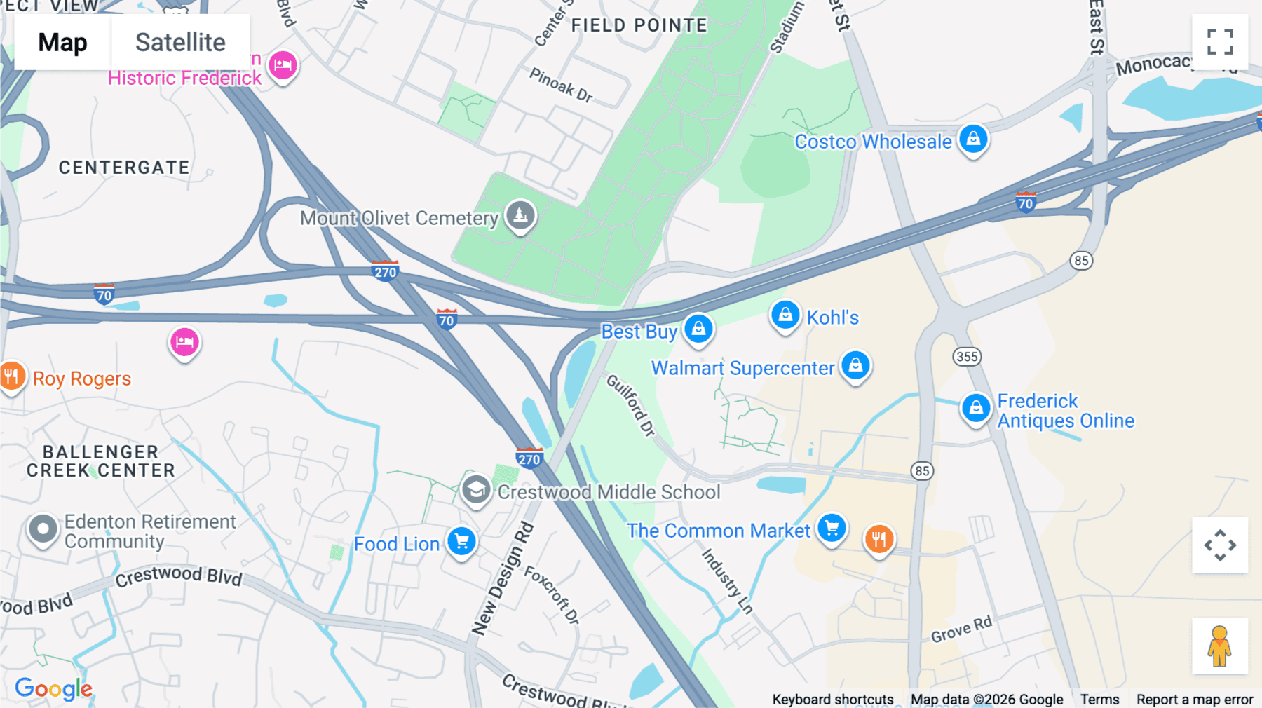 Click for interative map of 7100, Guilford Drive, Suite 200, Frederick