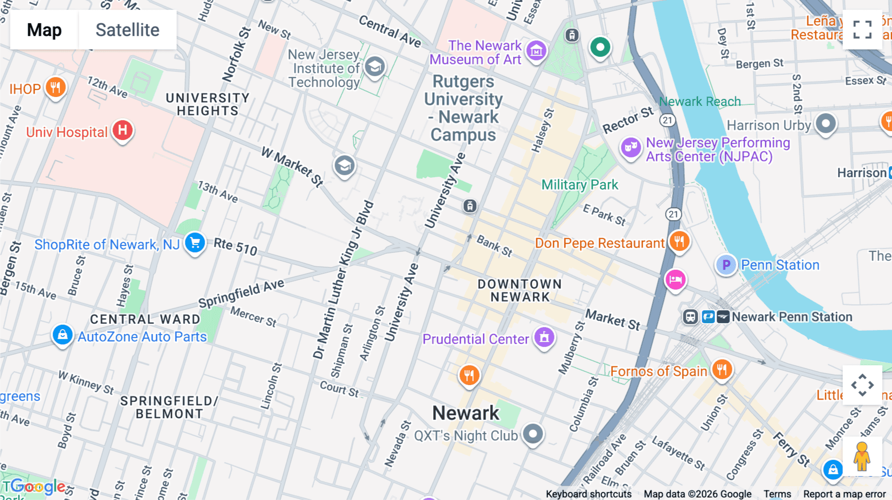 Click for interative map of 89, Market Street, Newark