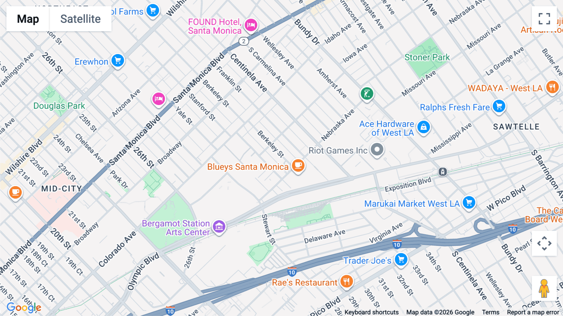 Click for interative map of 1738 Berkeley Street, Santa Monica