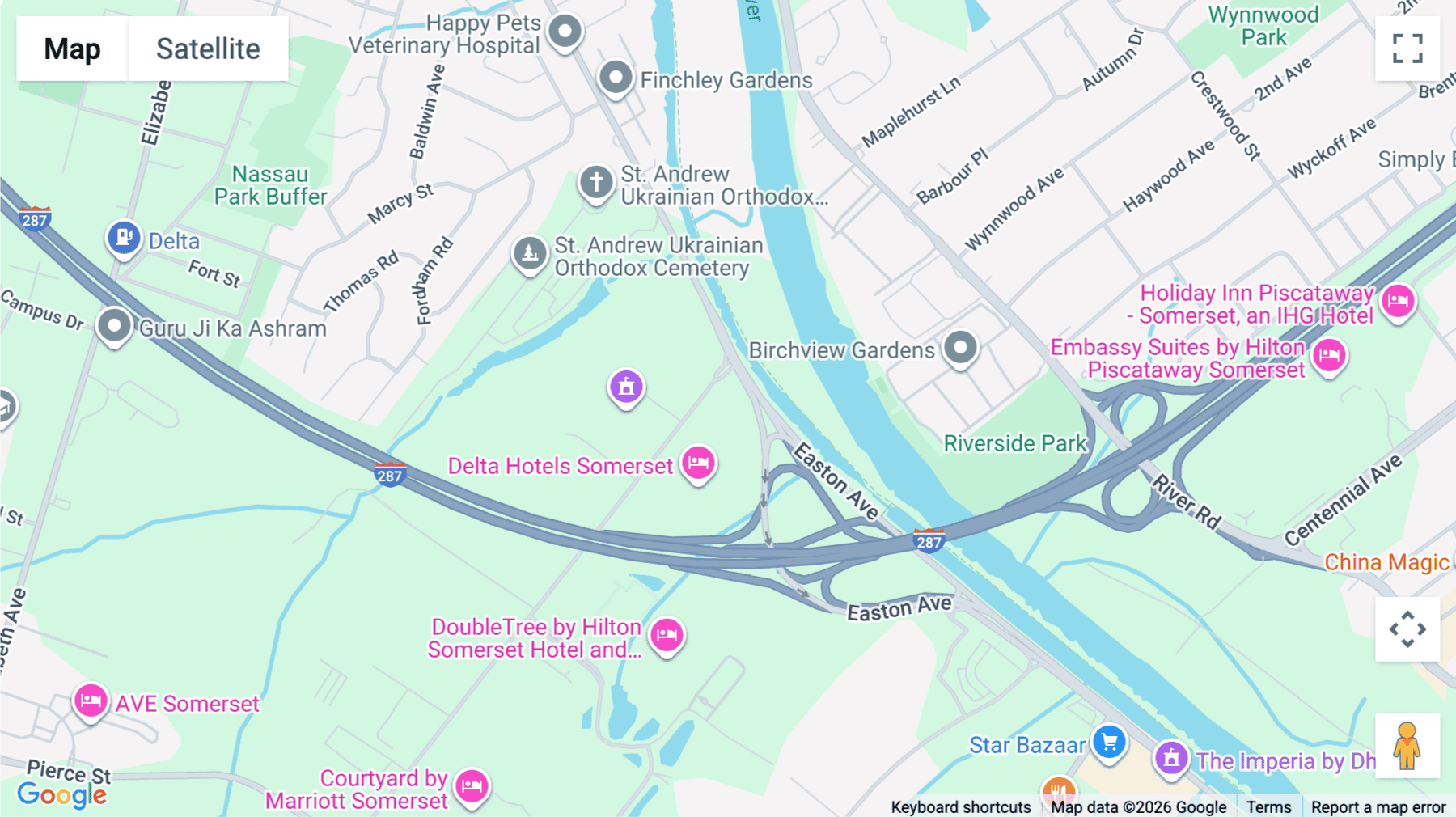 Click for interative map of 100 Davidson Avenue, 3rd Floor, Somerset