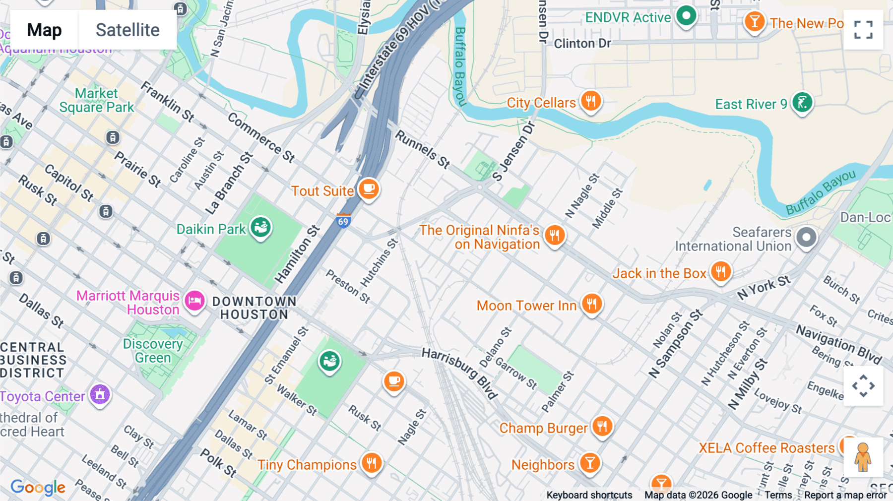 Click for interative map of 2339 Commerce St., Houston