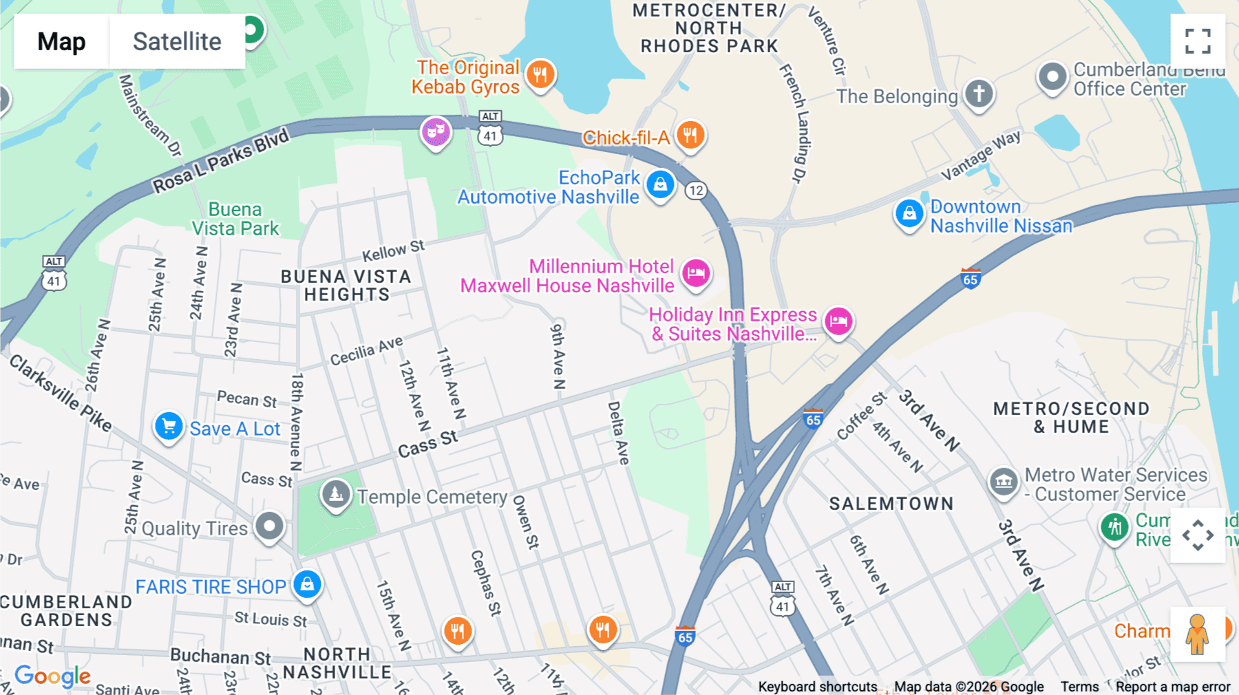 Click for interative map of 810, Dominican Drive, Nashville