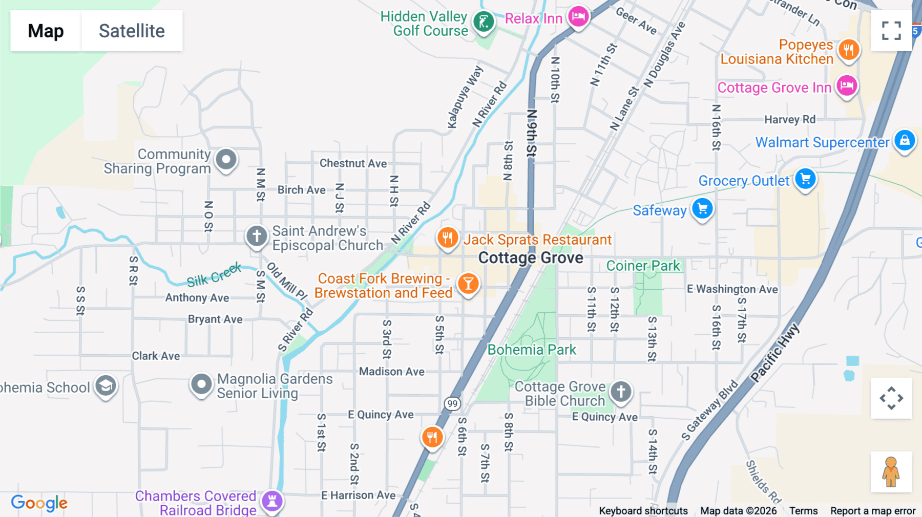 Click for interative map of 609, East Main Street, Cottage Grove