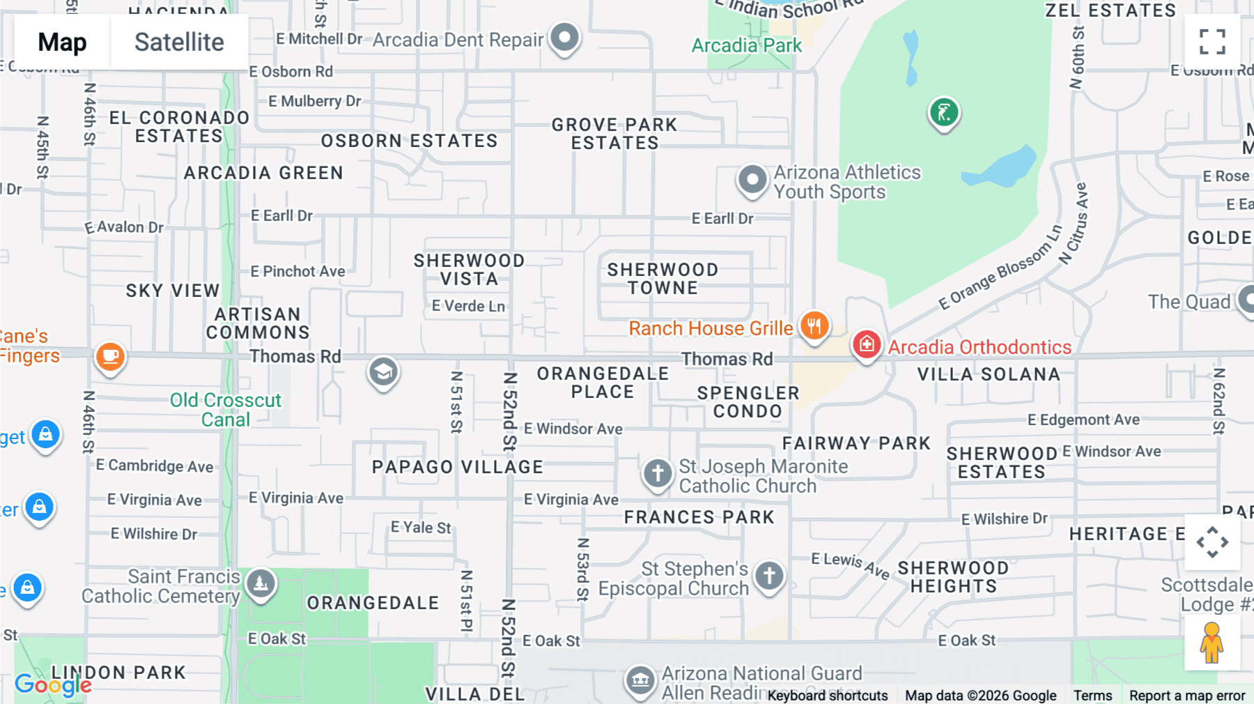 Click for interative map of 4041 E Thomas Rd, 2nd Floor, Phoenix