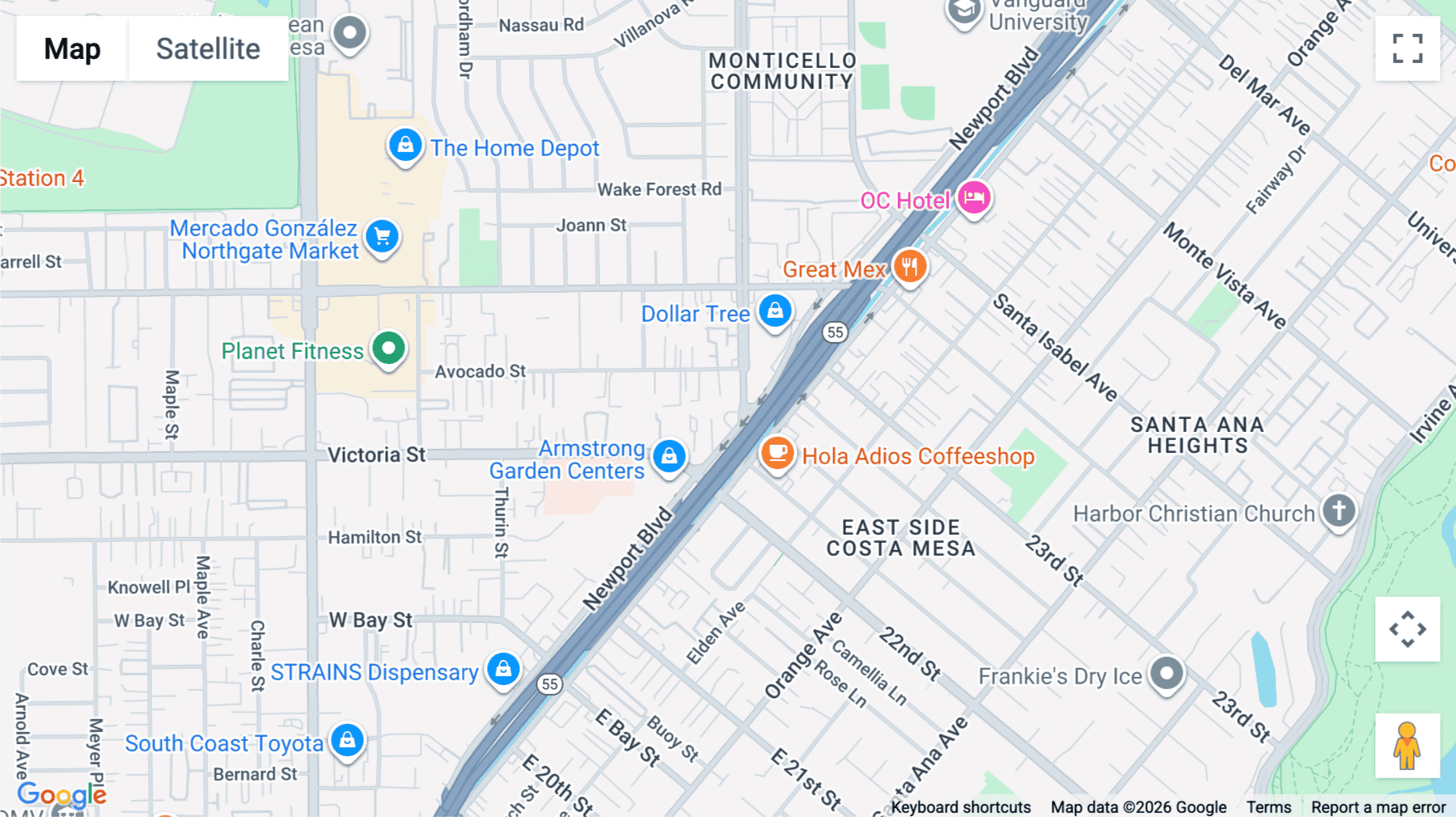 Click for interative map of 2183 Fairview Rd, 2nd Floor, Costa Mesa
