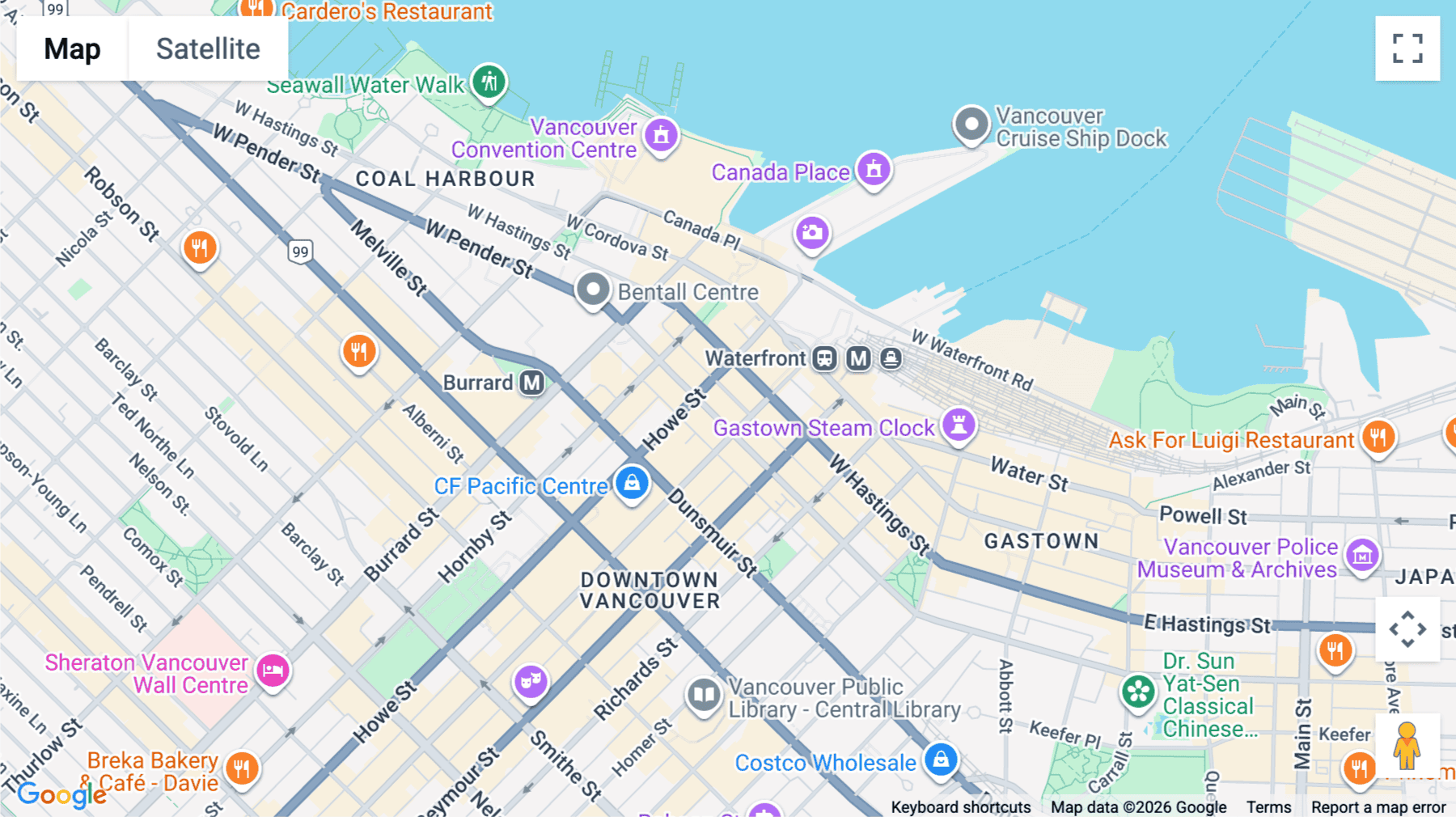 Click for interative map of 717, West Pender Street, Vancouver