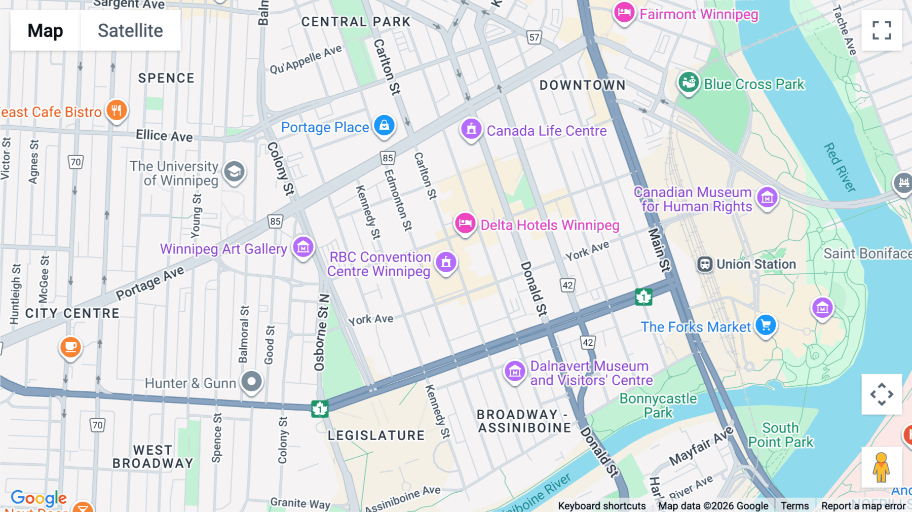 Click for interative map of 185, Carlton Street No.200, Winnipeg