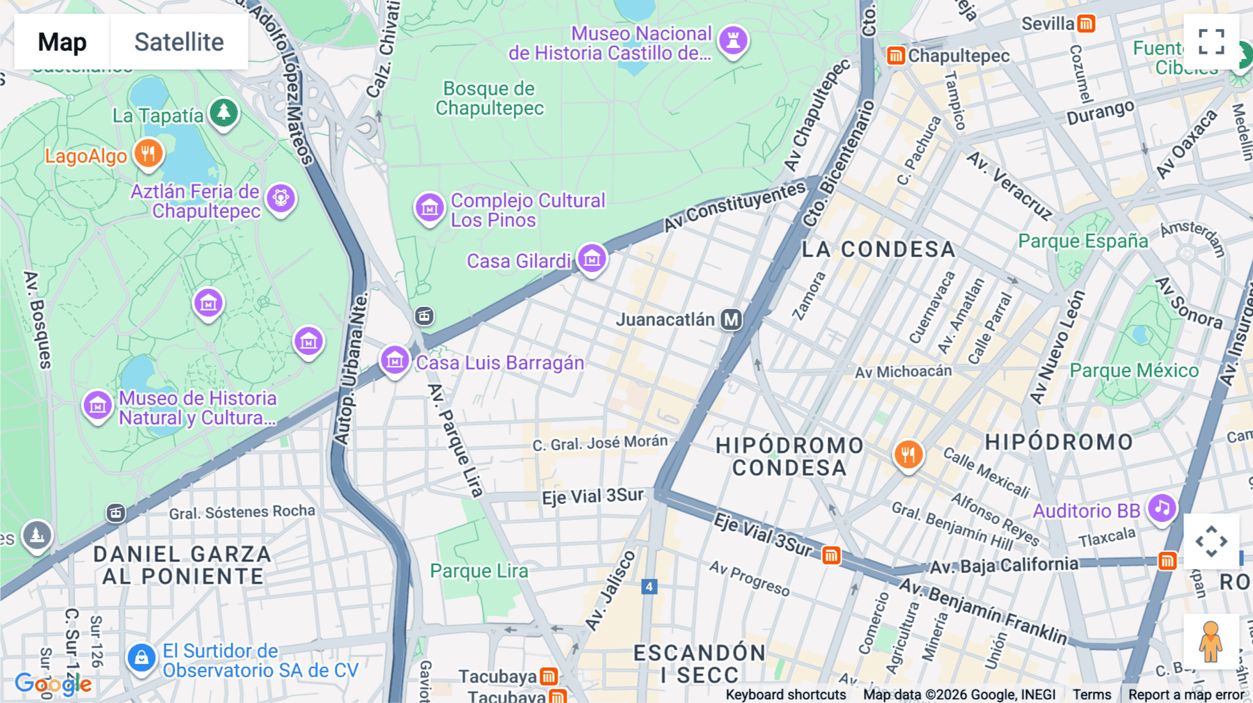 Click for interative map of Gral. Juan Cano No. 87, San Miguel Chapultepec II Sección, Mexico City
