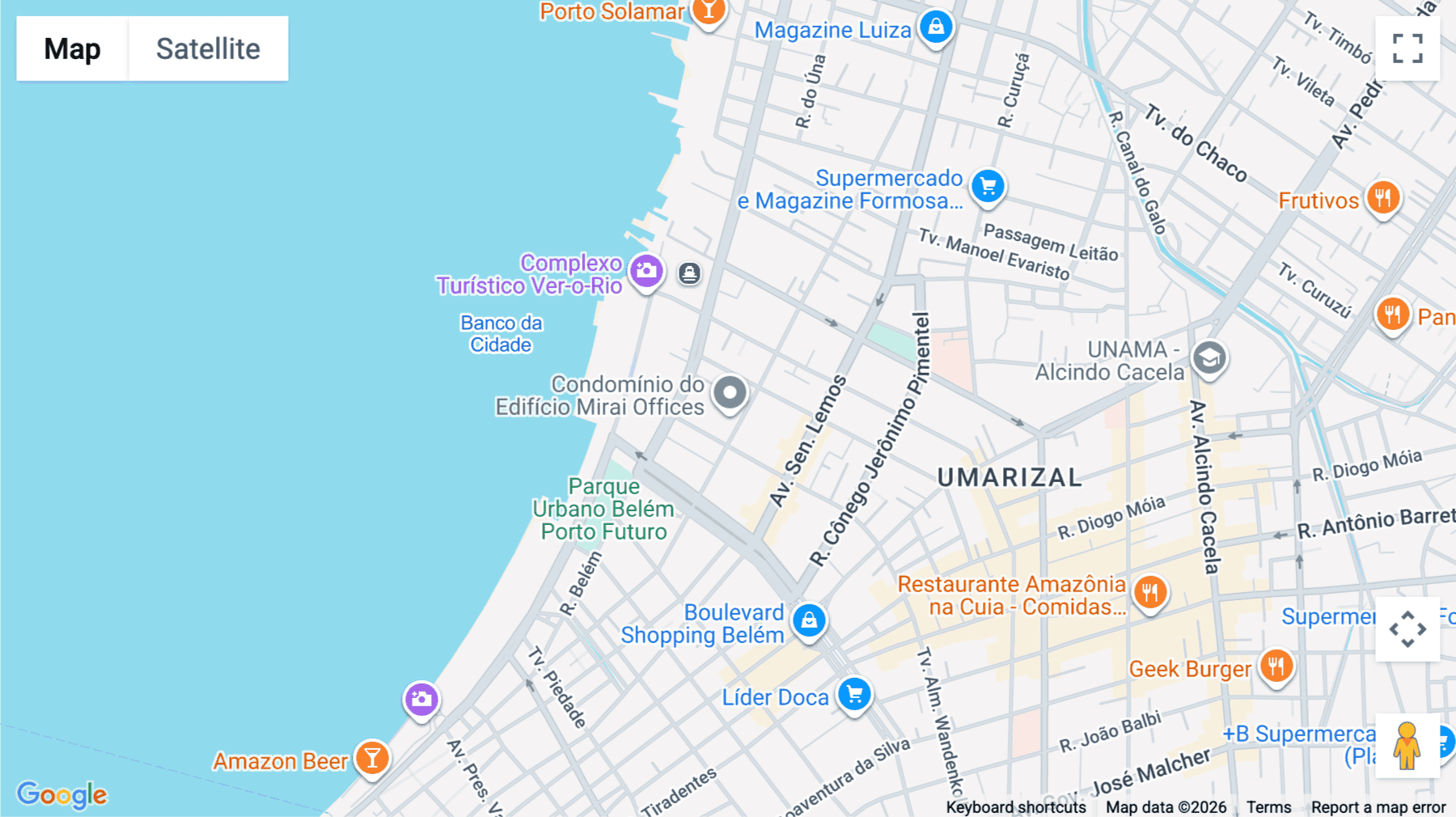 Click for interative map of R. Municipalidade, nº 985, Umarizal, Belém