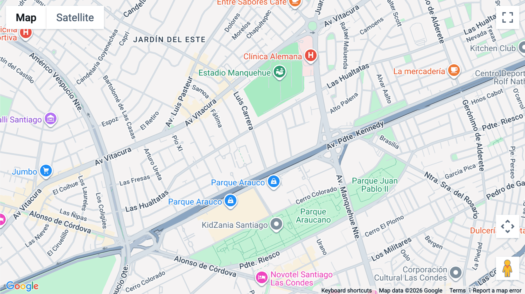 Click for interative map of Luis Carrera 1131, Vitacura, Santiago