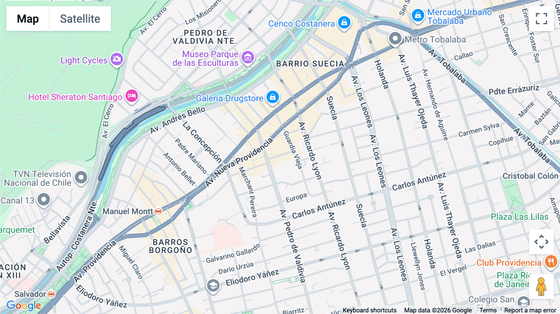 Click for interative map of Barcelona 2077, Piso 5 y 6, Providencia, Santiago