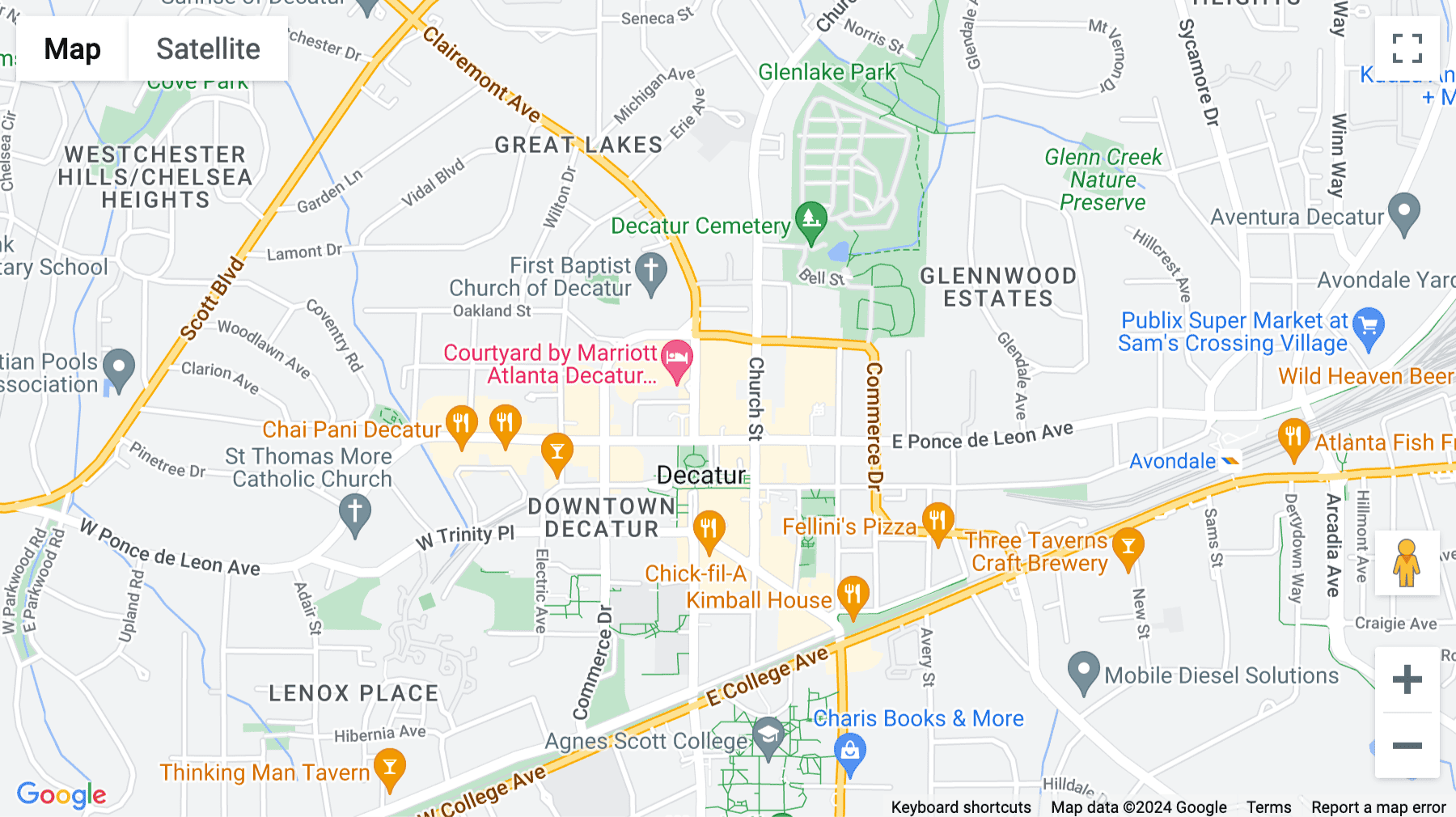 Click for interative map of 160 Clairemont Avenue, Suite 200, Atlanta