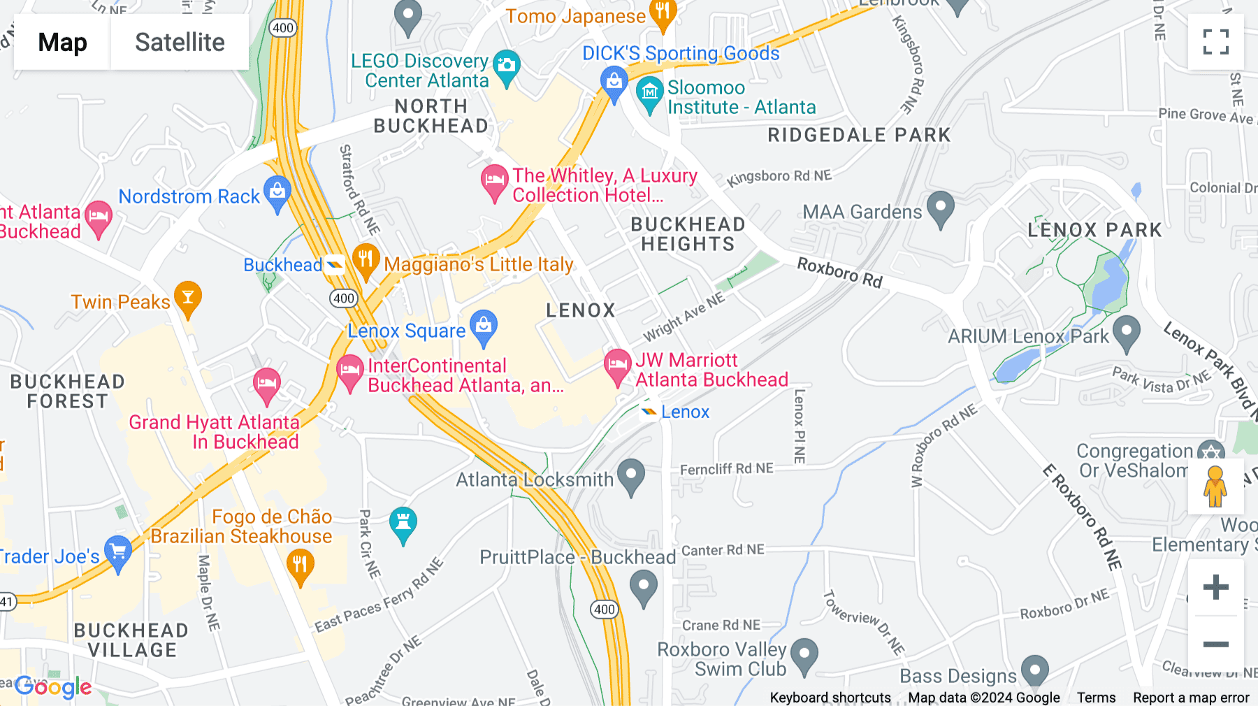 Click for interative map of 3355 Lenox Road, Suite 750, Atlanta