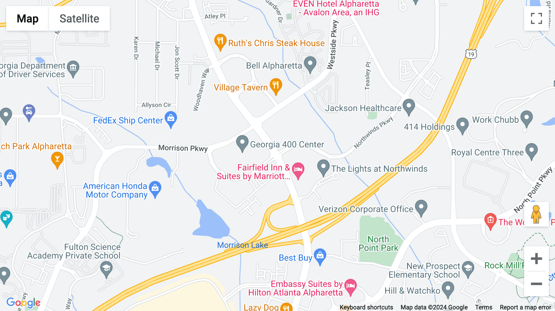 Click for interative map of 2475 Northwinds Parkway, One Northwinds Center, Suite 200, NorthPoint Center, Atlanta