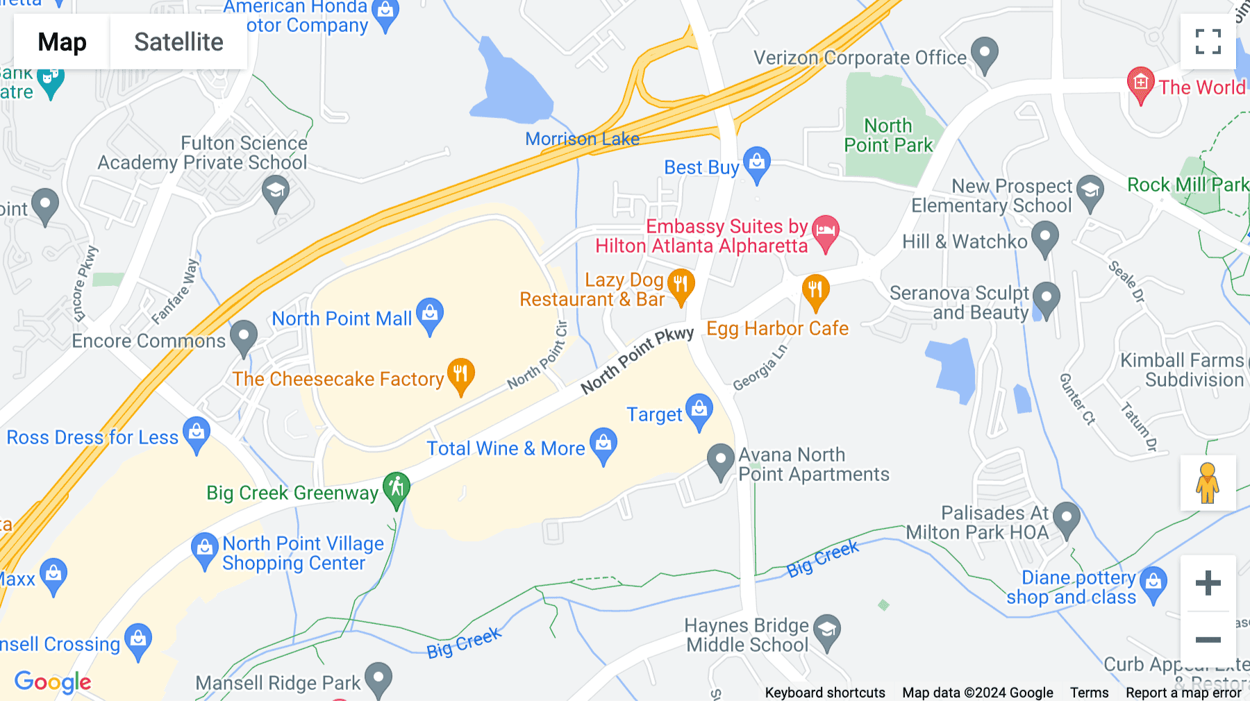 Click for interative map of 4555 Mansell Road, Suite 300, Atlanta