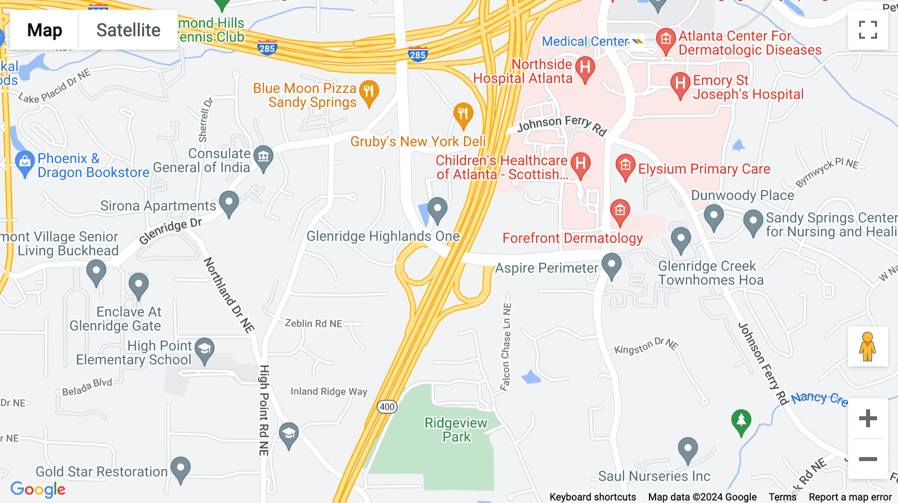 Click for interative map of 5555 Glenridge Connector, Suite 200, Atlanta