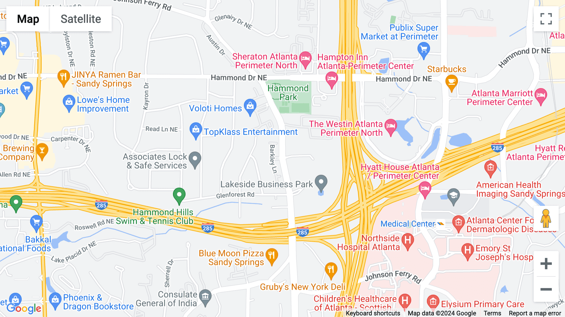 Click for interative map of 5825 Glenridge Drive, building 3, suite 101, Atlanta