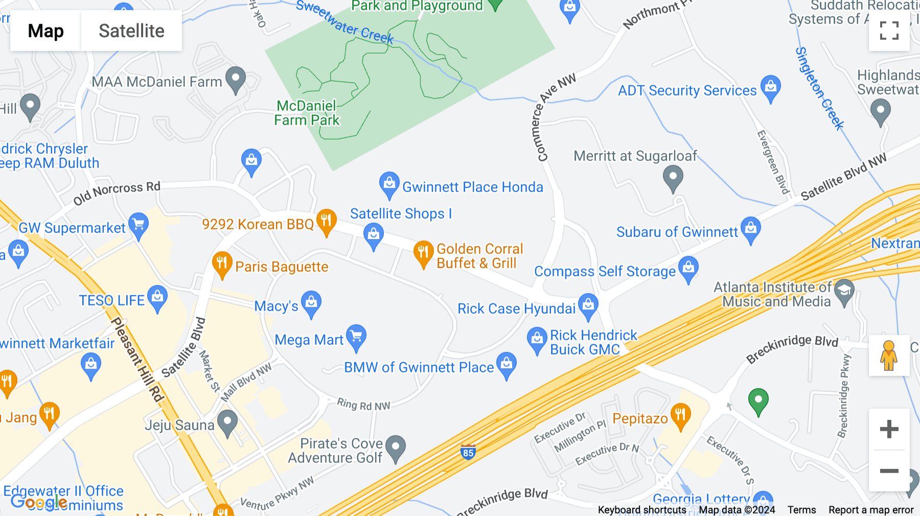 Click for interative map of 3235 Satellite Blvd., Suite 300, Building 400, Atlanta