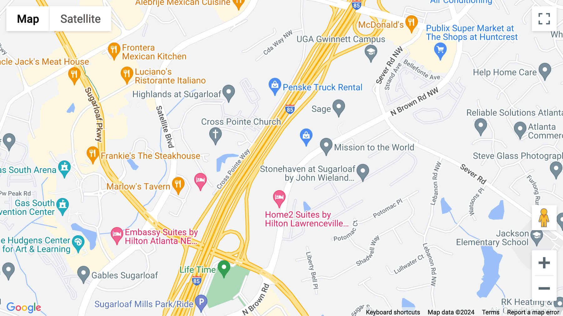 Click for interative map of 1755 N. Brown Road, Atlanta