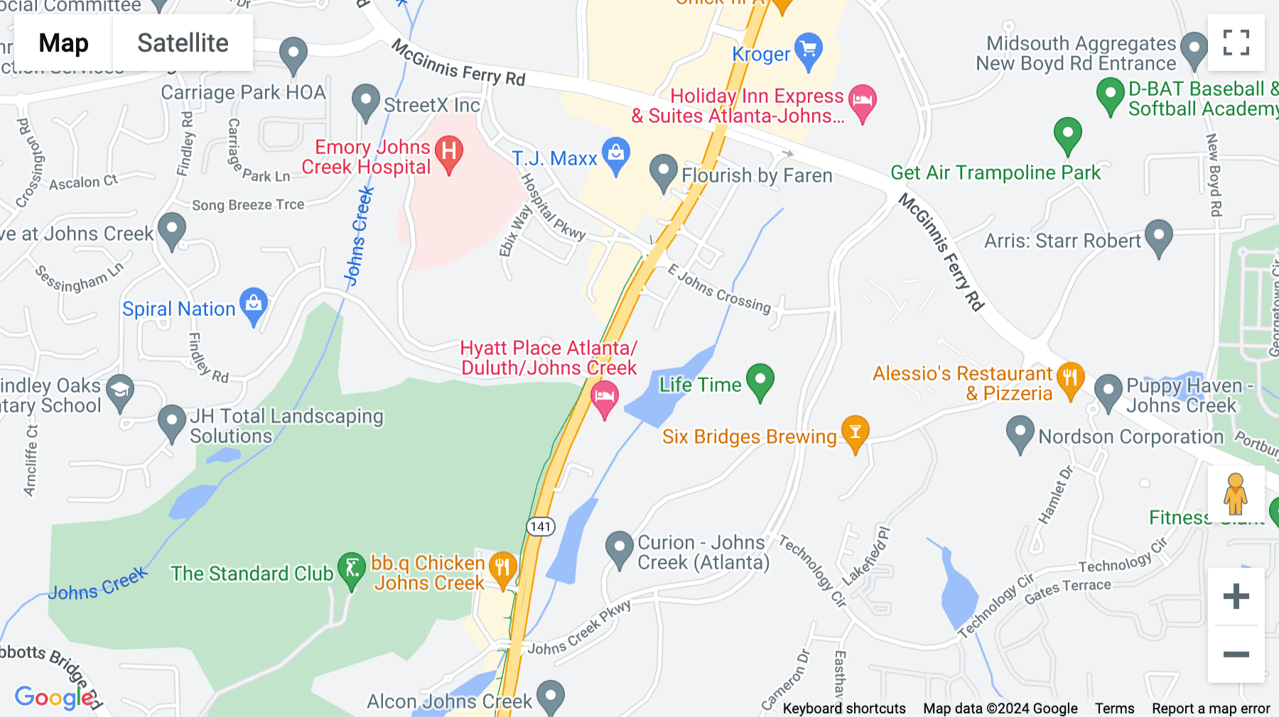 Click for interative map of 11555 Medlock Bridge Road, Atlanta