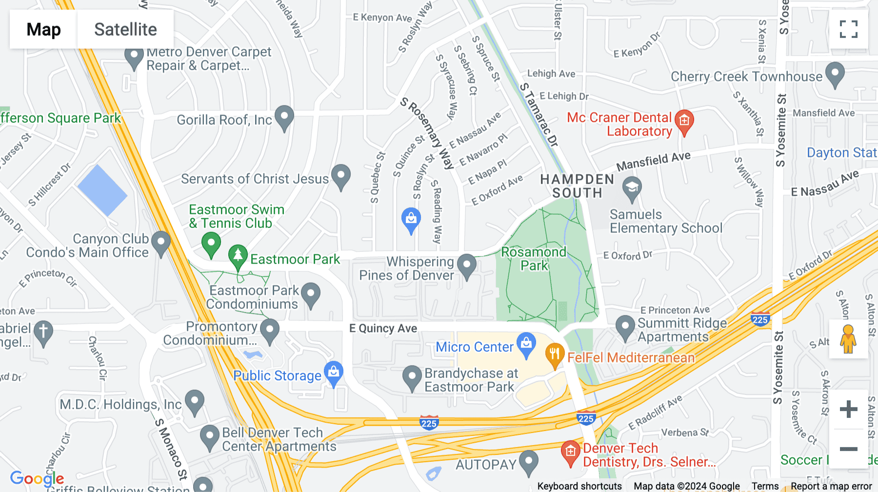 Click for interative map of 4600 South Syracuse, Suite 900, Tech Center, Denver