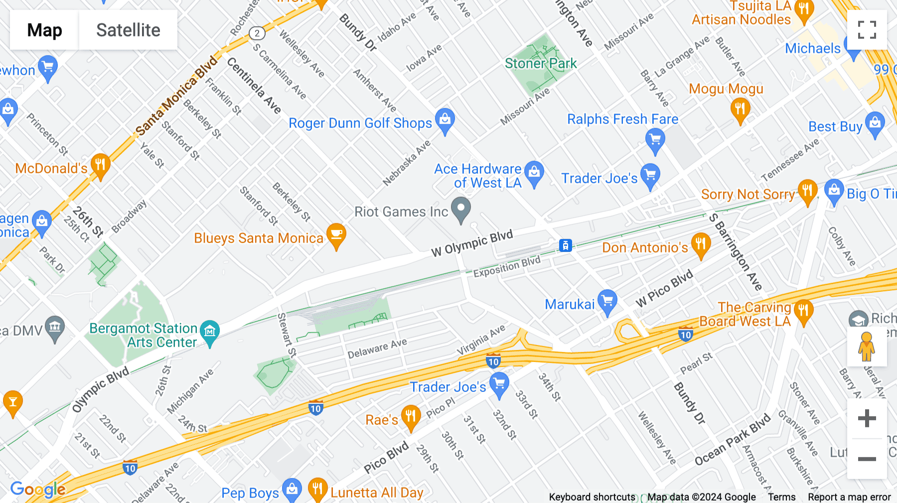 Click for interative map of 11500 Olympic Blvd., Olympic Plaza, Suite 400, Los Angeles