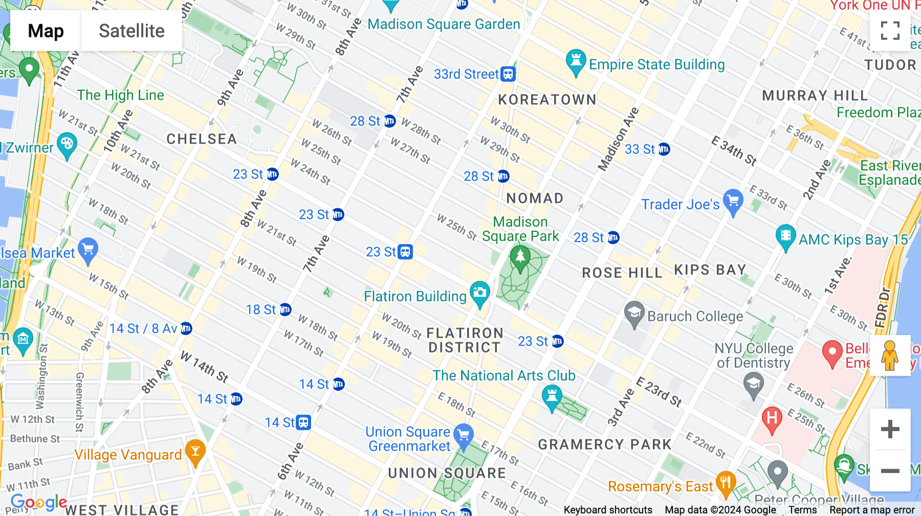 Click for interative map of 17 West 24th Street, New York