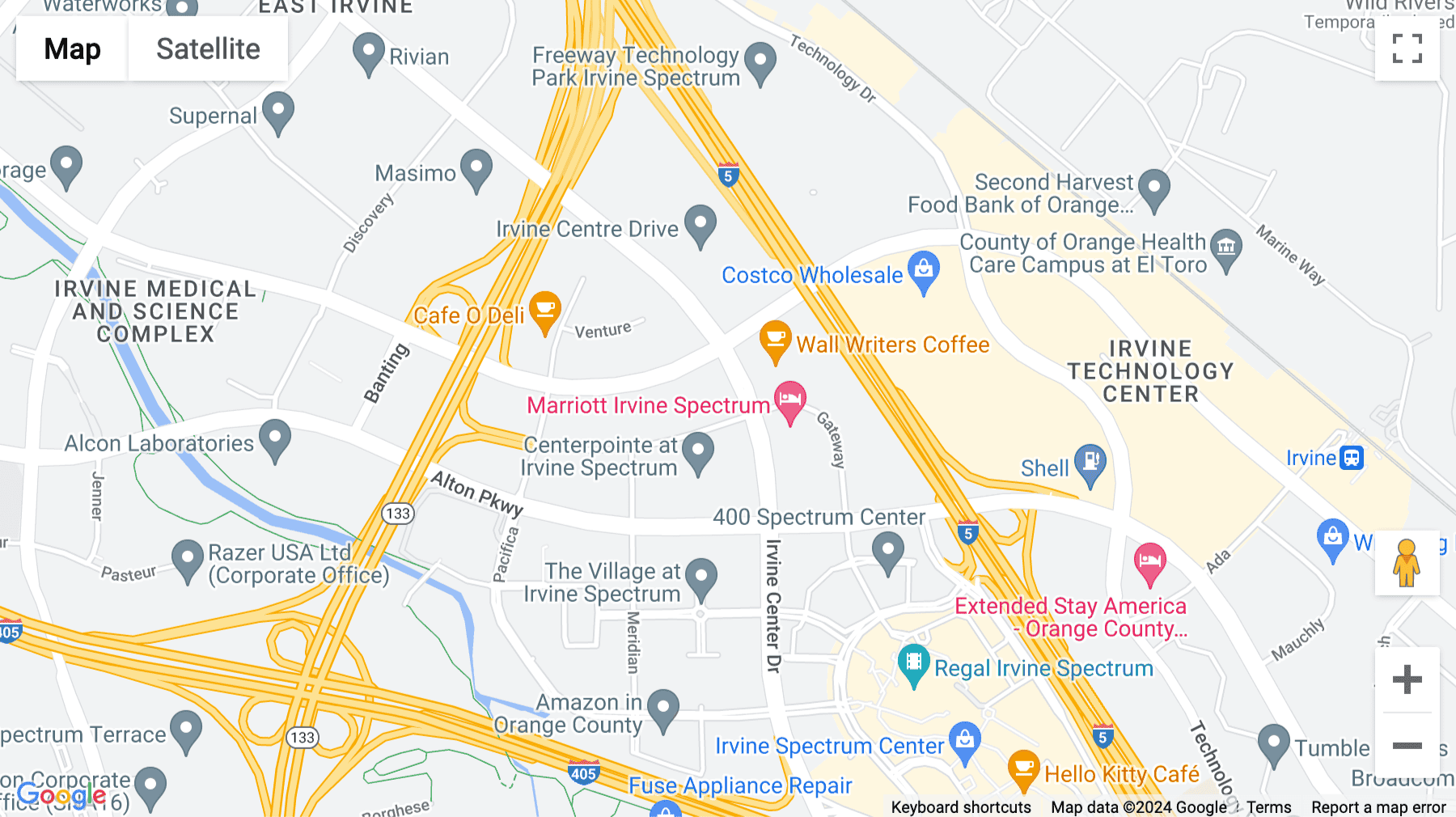 Click for interative map of 7700 Irvine Center Drive, Suite 800, Irvine Spectrum, Irvine