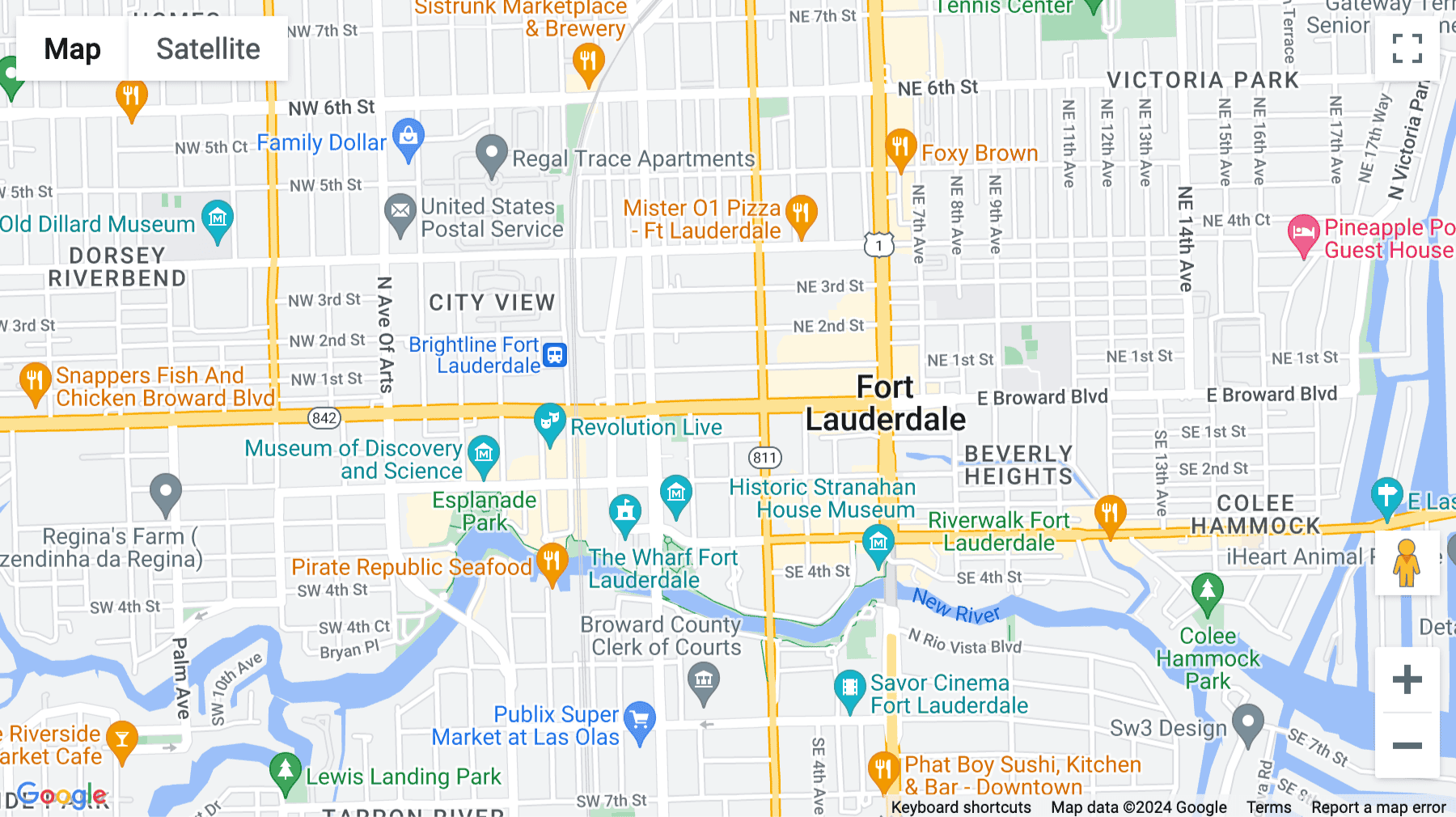 Click for interative map of 110 East Broward Boulevard, Fort Lauderdale