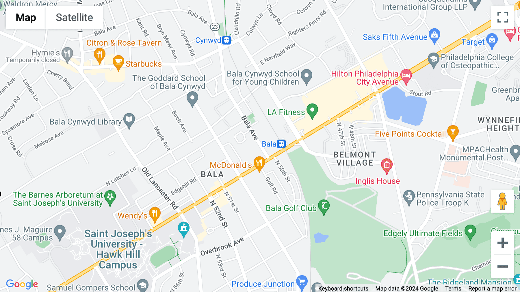 Click for interative map of 2 Bala Plaza, Suite 300, Bala Cynwyd