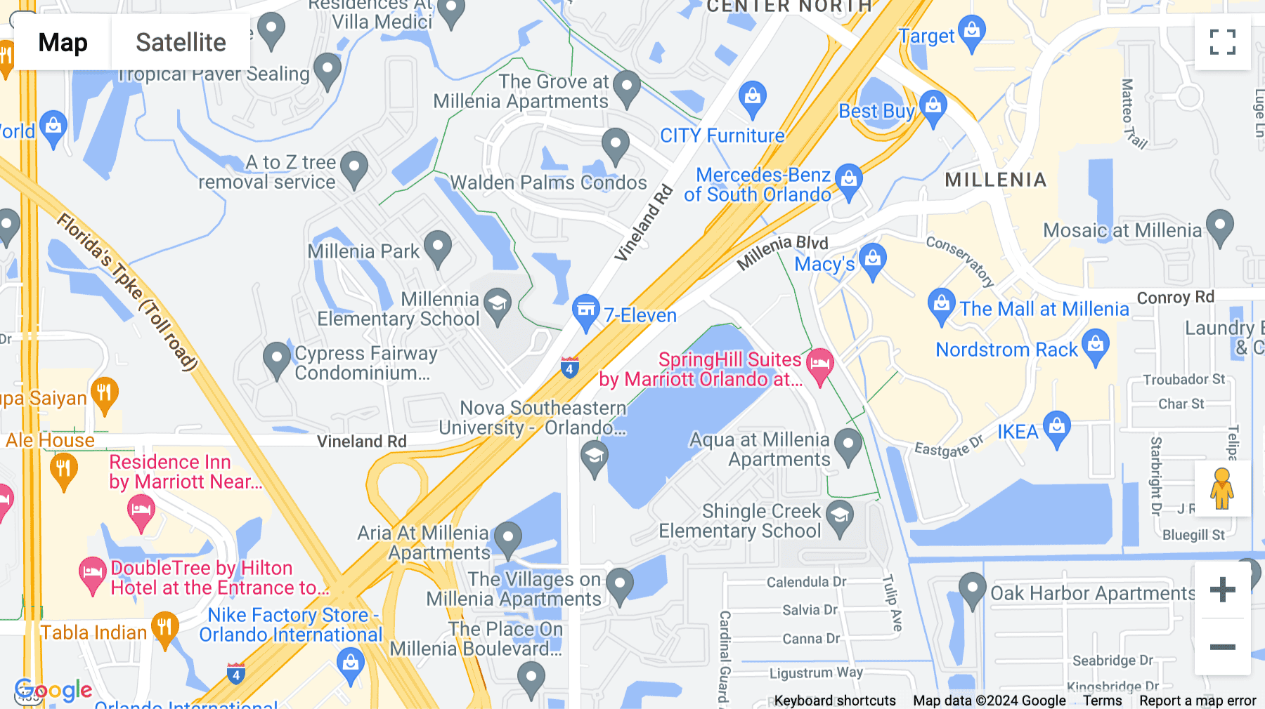 Click for interative map of 4700 Millenia Blvd., Suite 175, Orlando