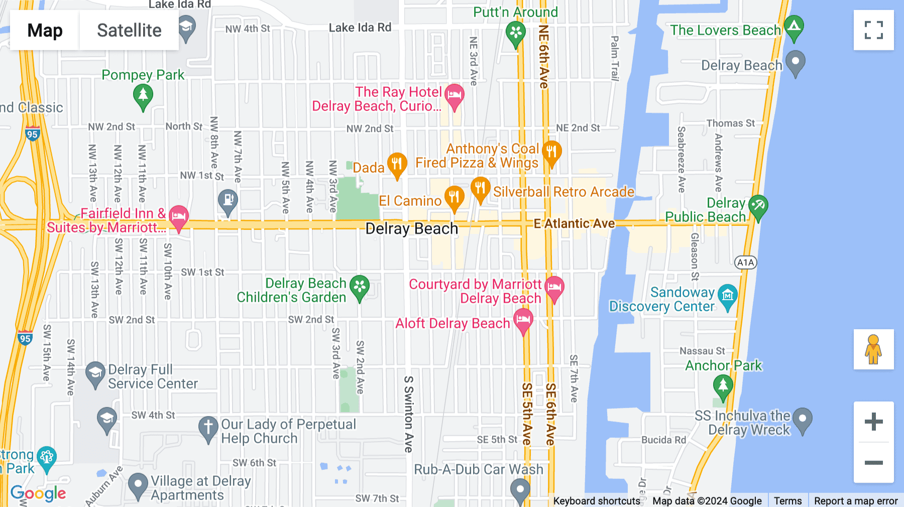 Click for interative map of 55 S. E. 2nd Avenue, Delray Beach