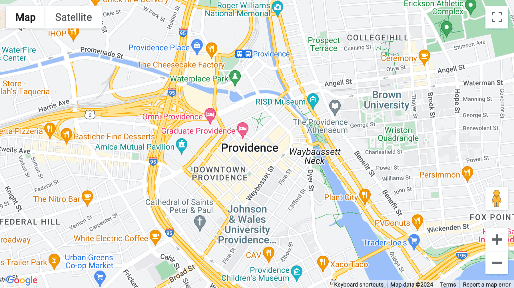 Click for interative map of 10 Dorrance Street, Suite 700, Providence