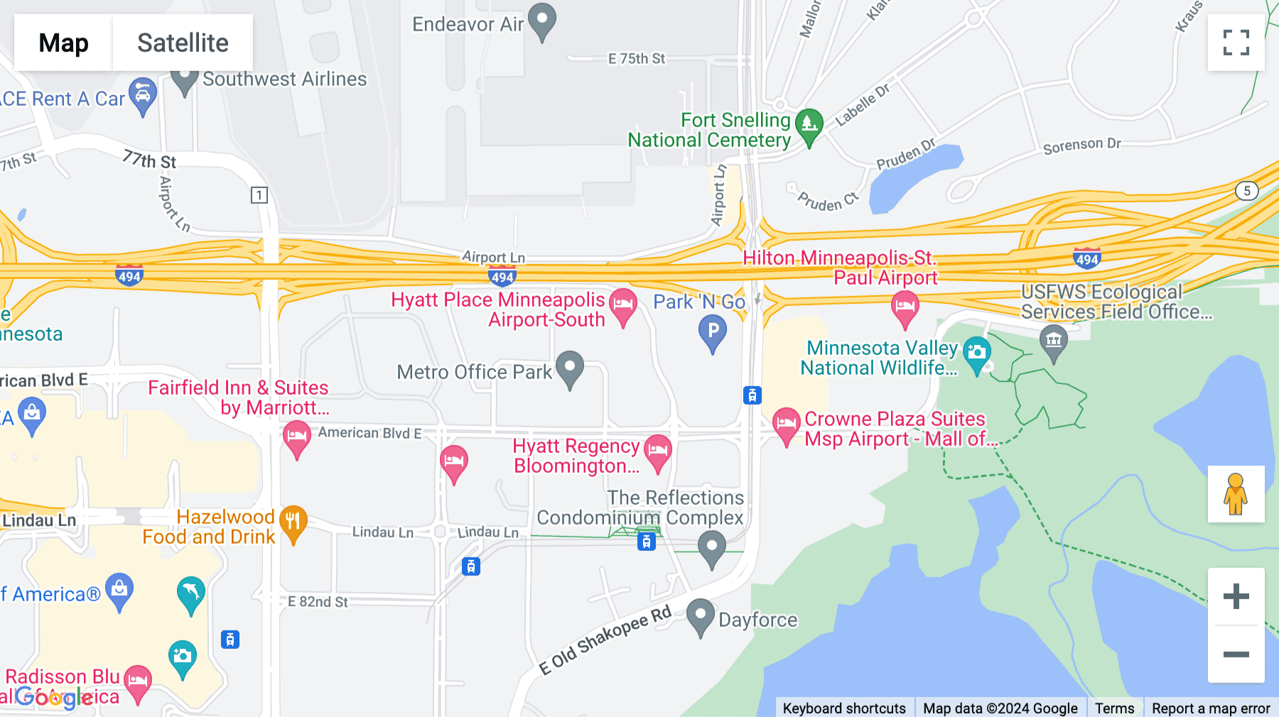 Click for interative map of 7900 International Drive, Suite 200, Bloomington