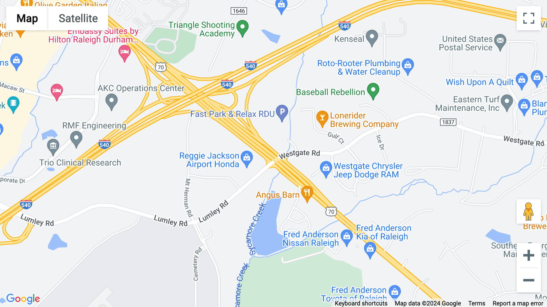 Click for interative map of 8801 Fast Park Drive, Suite 301, Raleigh