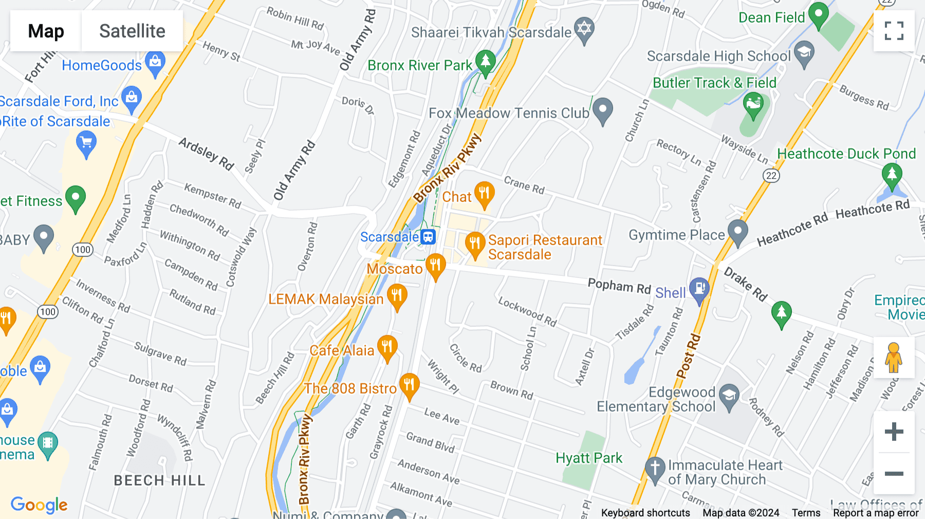 Click for interative map of 2 Overhill Road, Scarsdale
