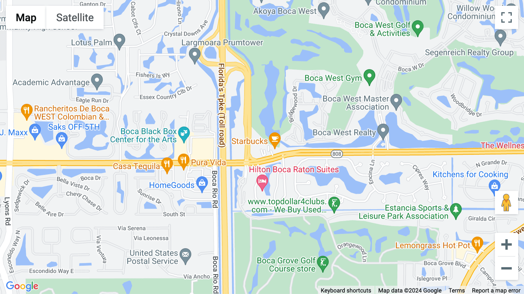 Click for interative map of 7777 Glades Road, Suite 100, Boca Raton