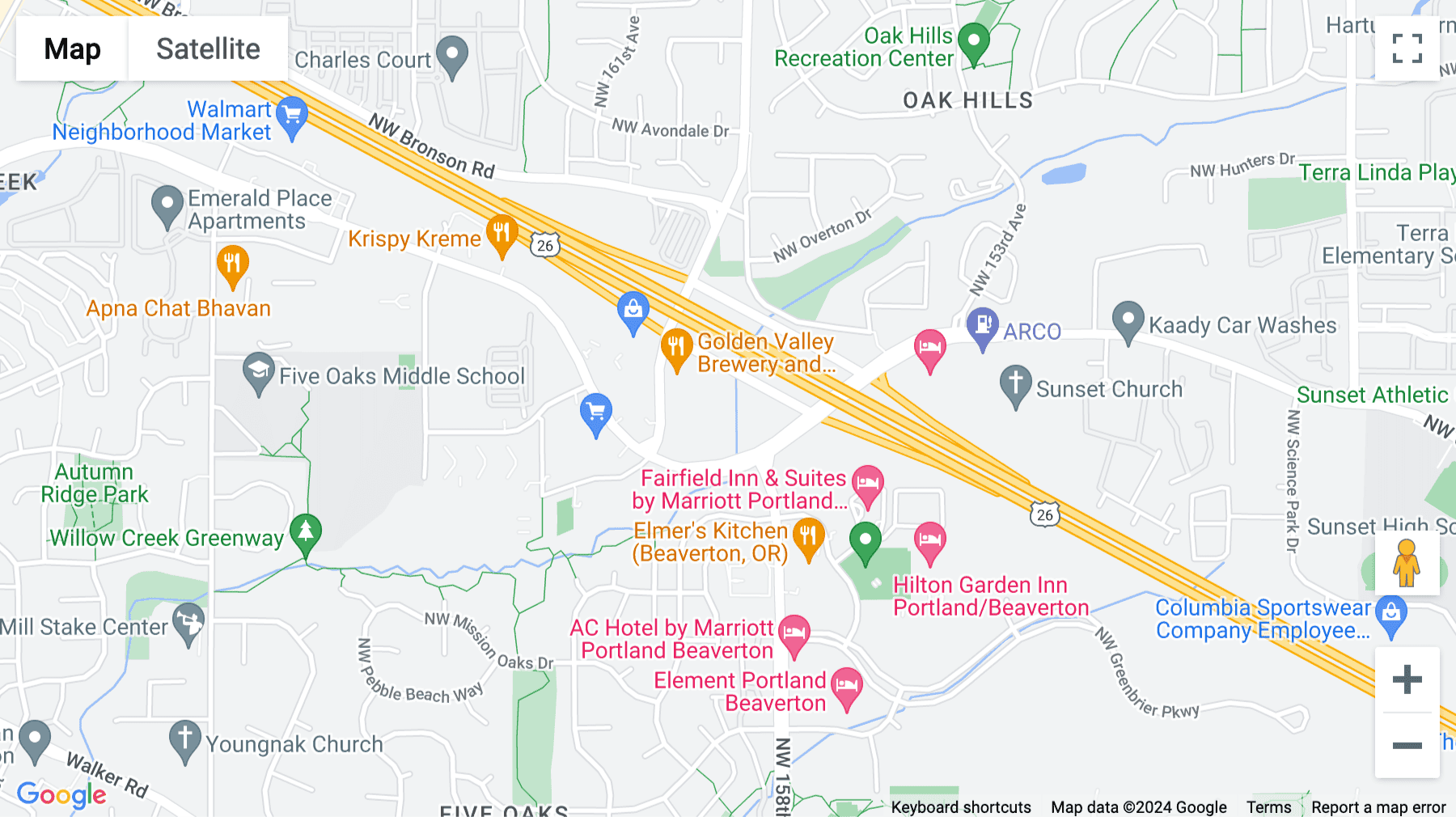 Click for interative map of 1500 NW Bethany Boulevard, Suite 200, Beaverton
