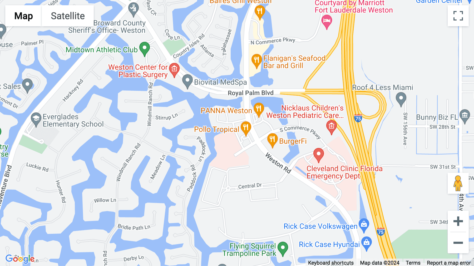 Click for interative map of 2645 Executive Park Drive, Weston